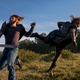 I don’t really know why AMC made this odd photo of Jesus (Tom Payne) awkwardly kicking a dude available, but it made me snicker.